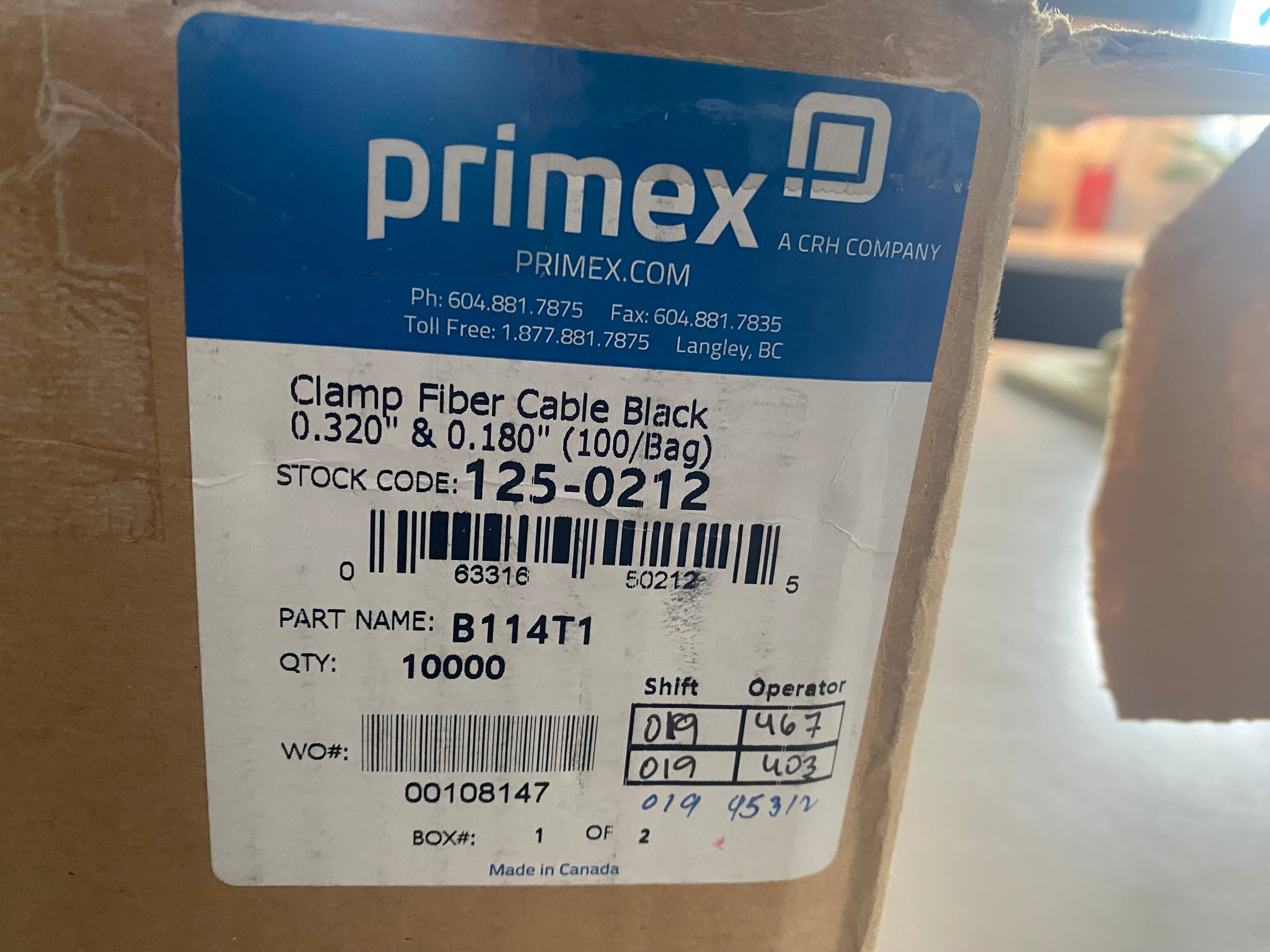 Clips gestion de câbles Primex – Made in Canada (sac de 100)